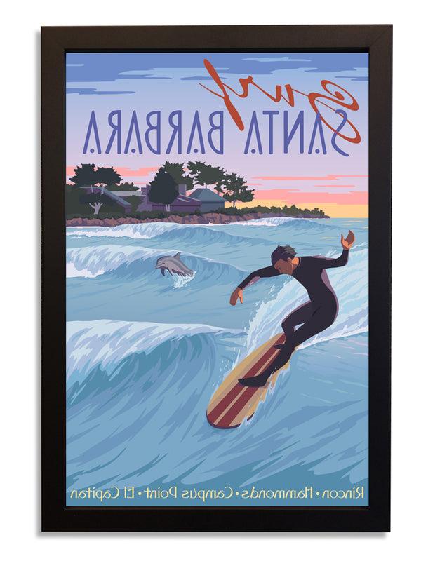 Surf Santa Barbara Framed Print